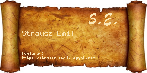 Strausz Emil névjegykártya